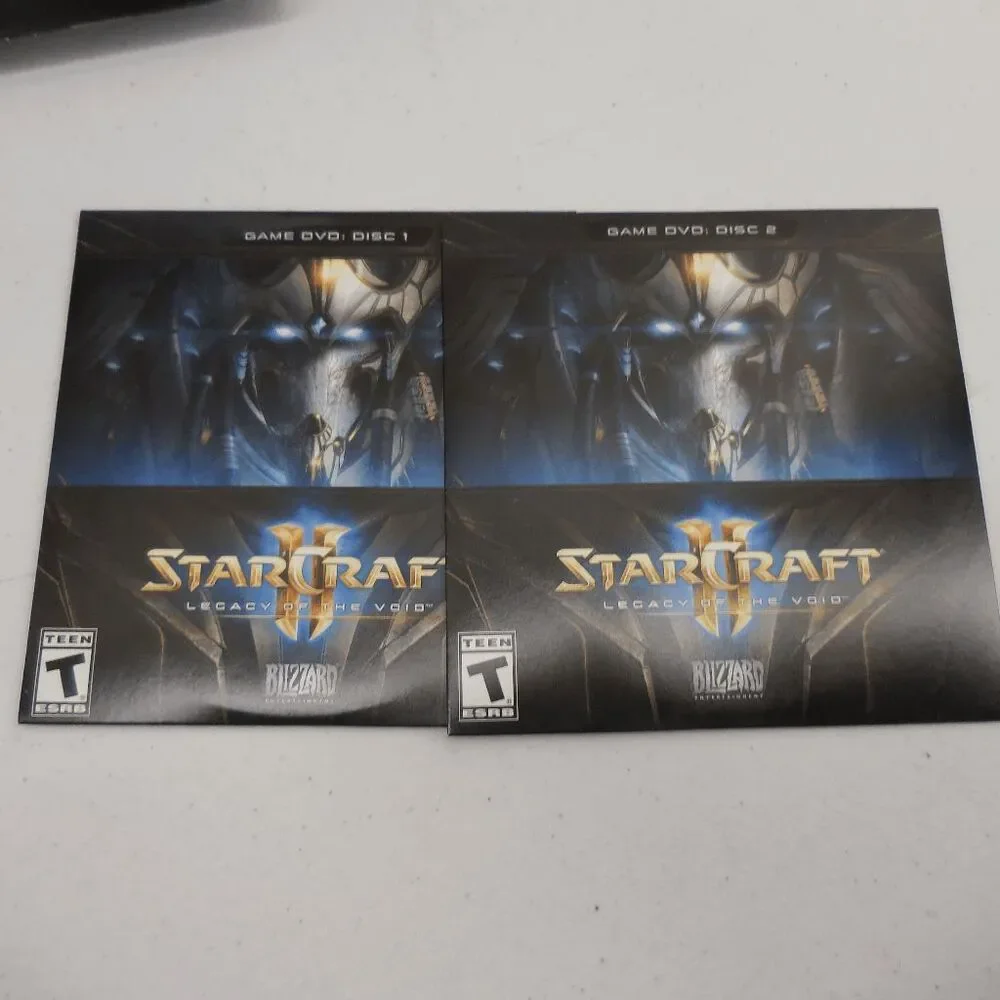 Lot of 2 StarCraft II PC Games Wings of Liberty & Legacy of the Void‎ Big Box